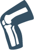 Icon of knee and leg bones